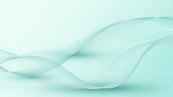 Modèle Abstrait Lignes Écoulement Dynamique Vert Sur Fond Blanc Illustration — Image vectorielle