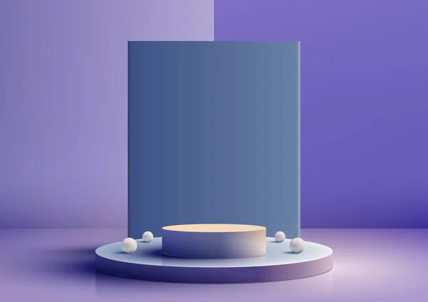 Откройте Себя Современный Стильный Интерьер Этого Фиолетового Номера Студии Рисунке — стоковый вектор