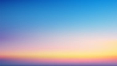 Pembe, Turuncu, Sarı ve Mavi 'nin Yumuşak Renkleri ile Günbatımı Gradyan Gökyüzü Arkaplanı Doğa, Sakin ve Huzurlu Temalar İçin ideal