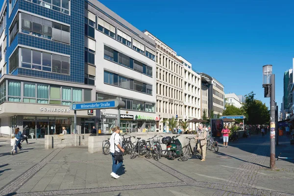 Berlino Germania Settembre 2022 Scena Strada Nella Zona Pedonale Più — Foto Stock