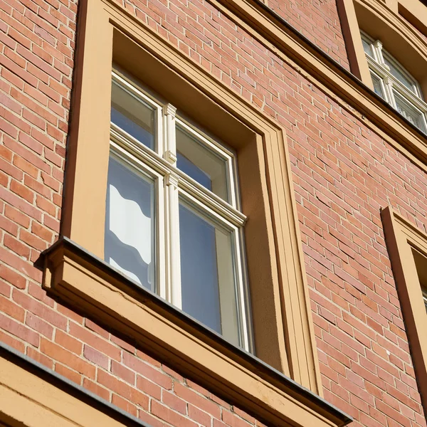 Facade House Window Brick Facade City Center Wittenberg Germany — Stock Photo, Image