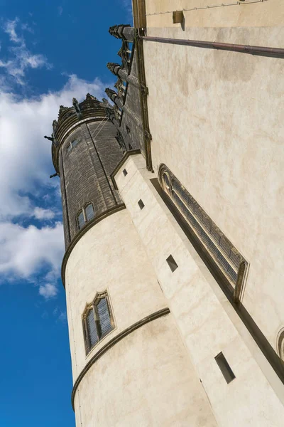 Castillo Iglesia Schlosskirche Casco Antiguo Wittenberg Considera Punto Partida Reforma — Foto de Stock