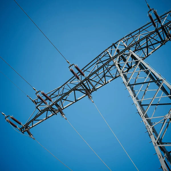 Pólo Energia Alemanha Para Condução Eletricidade Longas Distâncias — Fotografia de Stock