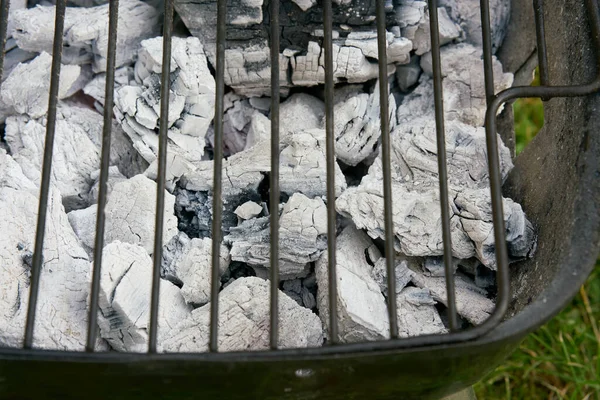 Already White Charcoal Glowed Grill Optimal Grilling Pleasure — Stock Photo, Image