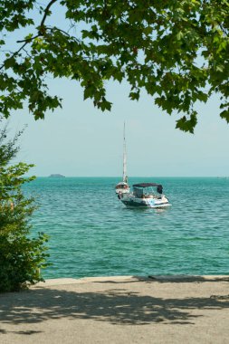   Mainau, Germany  July 31, 2024: Recreational skippers' boats on Lake Constance off the island of Mainau in Germany                              clipart