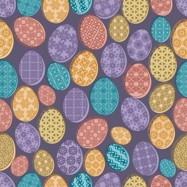 Vektör Seamless Modeli Paskalya yumurtaları