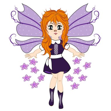 Menekşeli şirin peri karakteri..