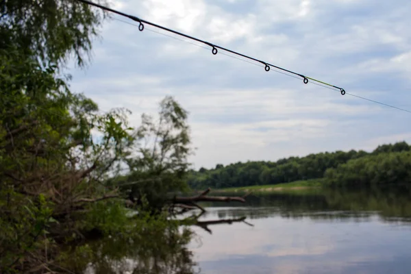 Nehrin arka planında doğayla besleyici çubuk var.