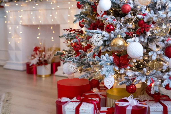 Кульки Христмасі Боке Гарнізон Задньому Плані Новий Рік Різдво — стокове фото