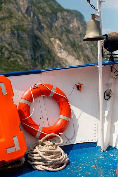 Lifebuoy Deck Ship Close — Stock Photo, Image