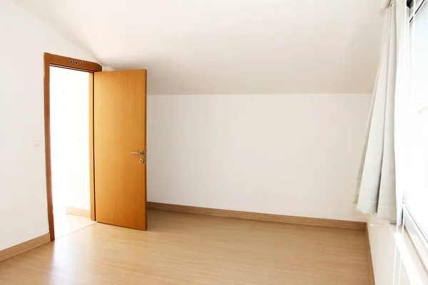 Interior Design Apartment White Walls Brown Floor — Stock Photo, Image