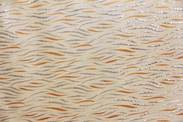 Texture Tissu Rideau Jaune Avec Motif Onde Artistique — Photo