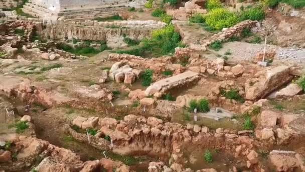 Ανασκαφές Αρχαίας Πόλης Στις Ακτές Της Μεσογείου Στην Αττάλεια Της — Αρχείο Βίντεο