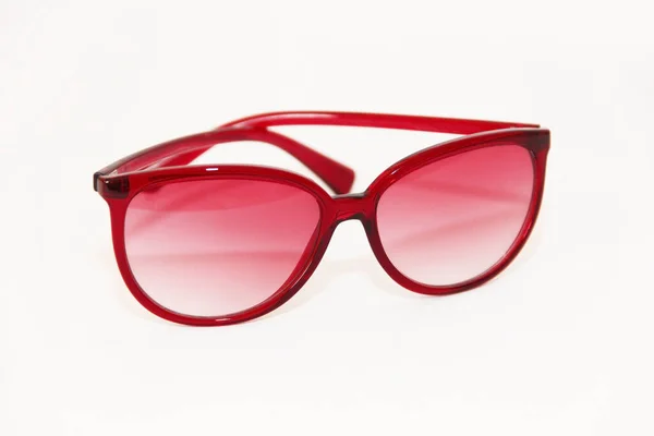 Beyaz Arka Planda Plastik Çerçeveli Güzel Kadın Gözlükleri — Stok fotoğraf