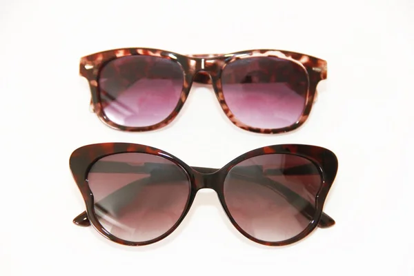 Beautiful Women Sunglasses Plastic Frame White Background — Stock Photo, Image