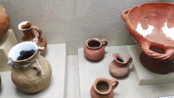 Antalya Türkei Mai 2023 Antike Seltene Keramik Für Speisen Und — Stockvideo