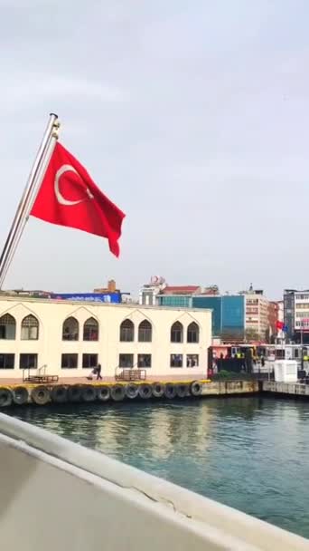 Antalya Turkey May 2023 Blue Sea Bosphorus Strait Coast City — Stock Video