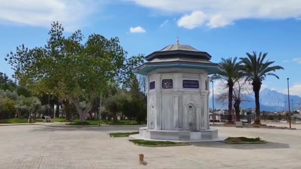Antalya Turquía Junio 2023 Una Antigua Estructura Árabe Vintage Con — Vídeos de Stock