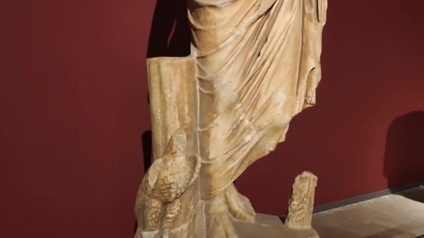 Antalya Turquie Juin 2023 Sculptures Romaines Antiques Hommes Trouvées Lors — Video
