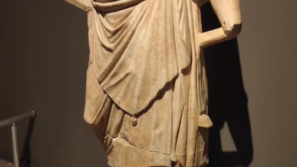 Antalya Turkiet Juni 2023 Forntida Romerska Skulpturer Män Som Hittats — Stockvideo