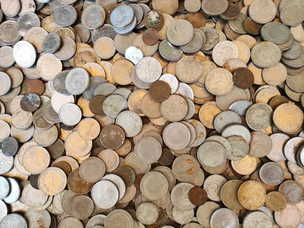 Metal round old rare Turkish money coins