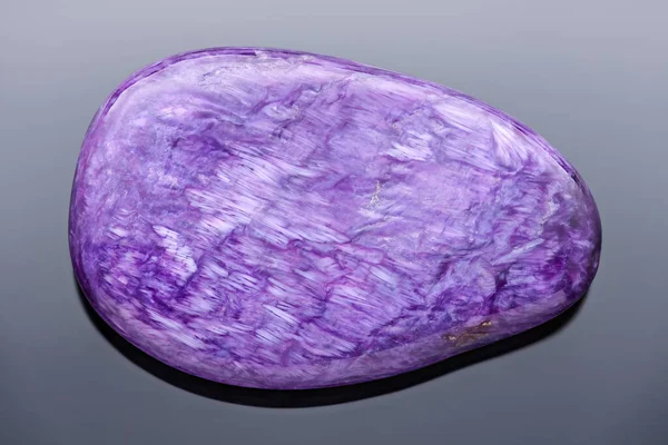 Charoite Tumblestone Very Sharp Detailed Photo Rare Beautiful Stone Can — Stock Photo, Image