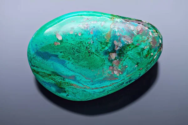 Chrysocolla Copper Mineral Velmi Ostrá Detailní Fotografie Měděného Kamene Chrysocolla — Stock fotografie