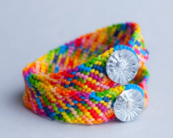 Friendship Bracelets Beautiful Colourful Gradients Royalty Free Stock Photos