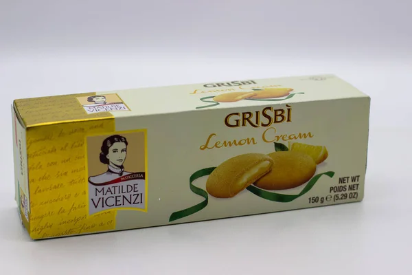 Ternopil Ucraina Gennaio 2019 Box Crisbie Lemon Cream — Foto Stock