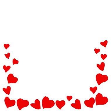 Kalp deseni, selamlama ve kart baskısı için illüstrasyon, sevimli kalp deseni