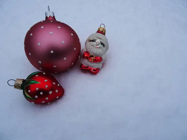 Albero Natale Con Decorazioni Natalizie Immagine Sfondo Auguri Festa — Foto Stock