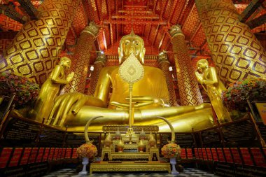 Wat Phanan Choeng - Ayutthaya, Tayland. FEB 2, 2025: Tapınak Kompleksi, Wat Phanan Choeng, Ayutthaya Tarih Parkı, Tayland.