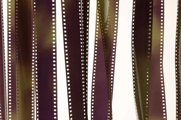 Fragments Voilés Film Sur Surface Blanche Concept Cinématographie — Photo