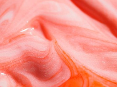 Kremsi desenli mercan renkli mercan desenli makro çekim..