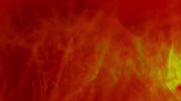 Sárga Foltok Gyors Stroboszkóp Szerű Megjelenése Eltűnése Szembetűnő Vörös Háttérrel — Stock videók