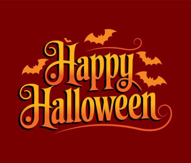 Harflerle cadılar bayramı afişi. vektör illüstrasyonu