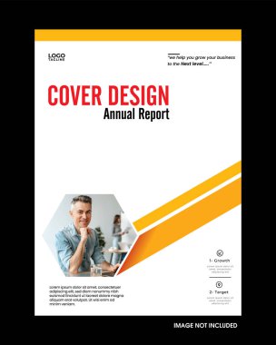 Soyut Geometrik Şekillerle Modern Yıllık Rapor Kapağı Tasarımı