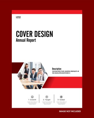 Soyut Geometrik Şekillerle Modern Yıllık Rapor Kapağı Tasarımı