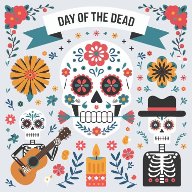 Şeker Kafatası, İskeletler ve Şenlik Dekorasyonları ile Yaşayan Ölülerin Günü