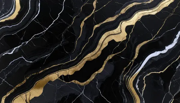 Siyah ve altın mermer doku