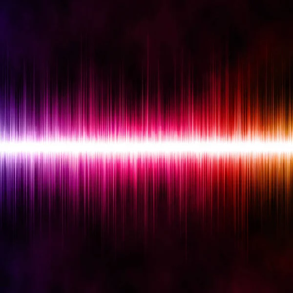 Multicolour abstract sound waves on black textured background.