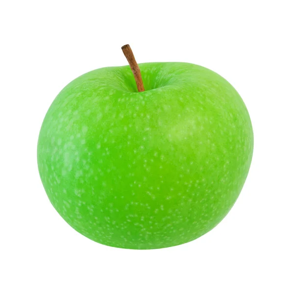 Grüner Apfel Isoliert Auf Weißem Hintergrund Archivfotografie — Stockfoto