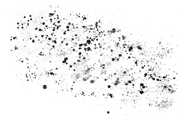 stock image Splatter of black paint isolated on a white background. Stock photo.