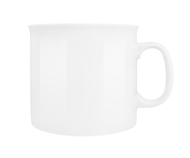 Beyaz fincan şeffaf bir arkaplanda izole