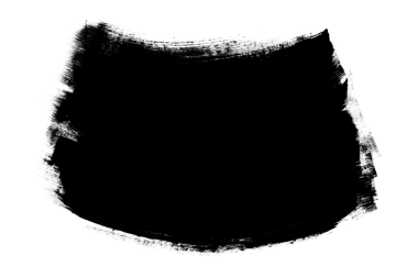 Siyah fırça darbesi, şeffaf bir arka planda izole edilmiş. Stok tasarım ögesi