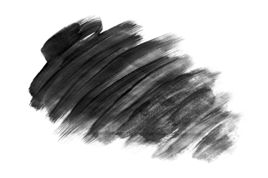 Siyah fırça darbesi, şeffaf bir arka planda izole edilmiş. Stok tasarım ögesi