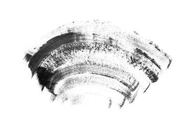 Siyah fırça darbesi, şeffaf bir arkaplanda izole edilmiş. Stok tasarım ögesi