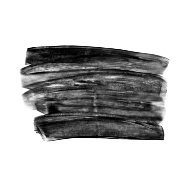 Siyah fırça darbesi, şeffaf bir arka planda izole edilmiş. Stok tasarım ögesi