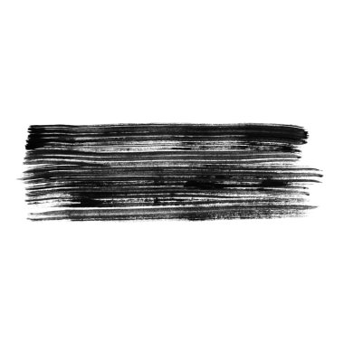Siyah fırça darbesi, şeffaf bir arkaplanda izole edilmiş. Stok tasarım ögesi