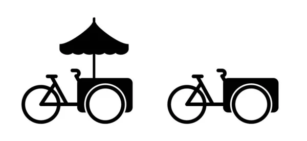 Transporte Bicicletas Negocios Dibujos Animados Ciudad Icono Bicicleta Carga Logotipo — Archivo Imágenes Vectoriales
